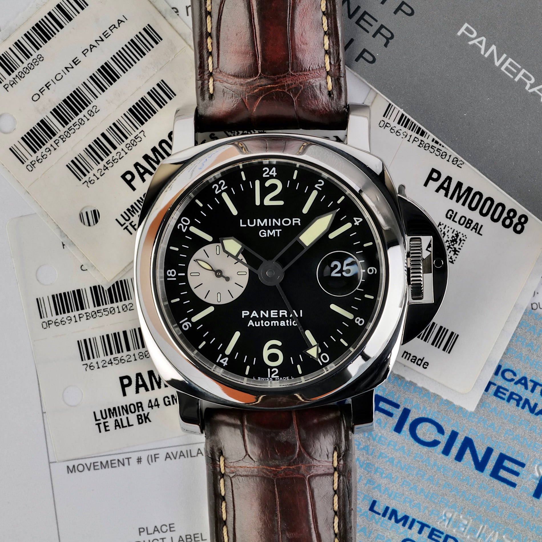 Panerai Luminor GMT 44 Acciaio PAM0088 – Watch Shop