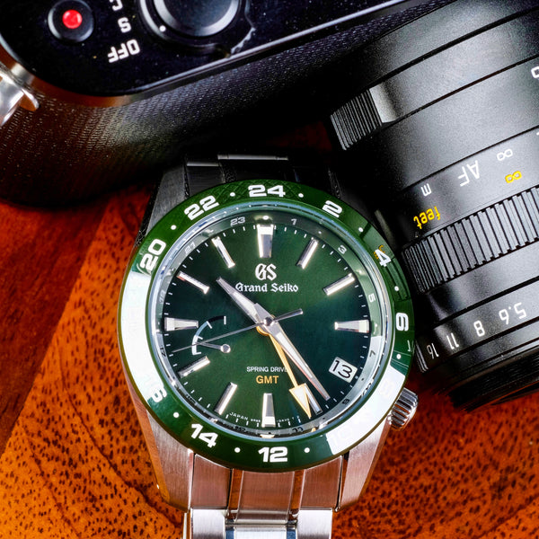 Grand Seiko Spring Drive GMT Ceramic Bezel Green SBGE257