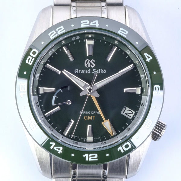 Grand Seiko Spring Drive GMT Ceramic Bezel Green SBGE257