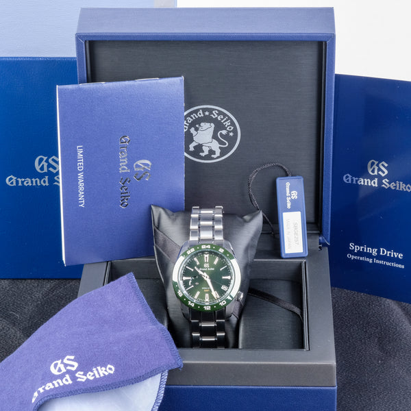 Grand Seiko Spring Drive GMT Ceramic Bezel Green SBGE257