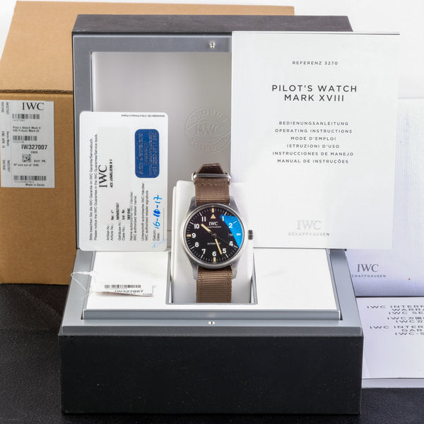 IWC Pilot Mark XVIII Tribute Mark XI, Ref IW327007