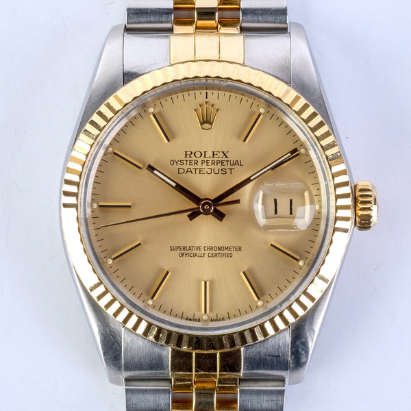 Rolex Datejust Two-Tone 18K and Stainless Steel Ref 16013, Boxed
