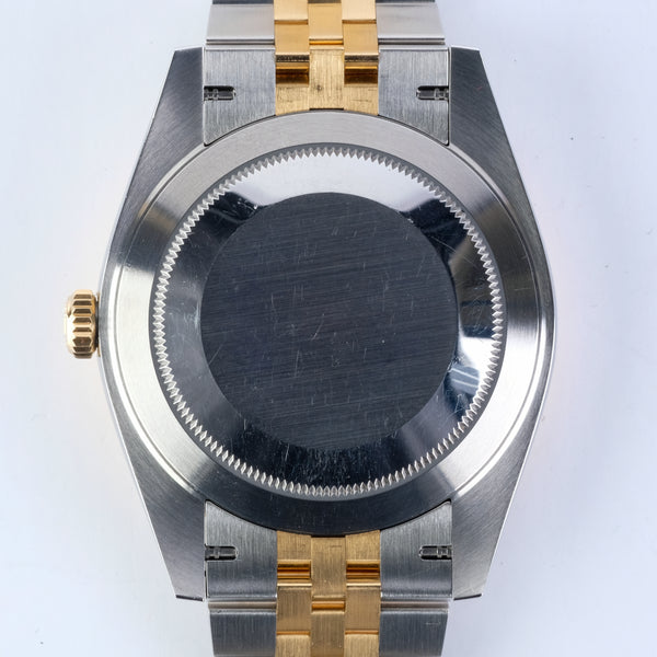 Rolex Datejust Steel and Gold Black Stick Dial Ref 126333