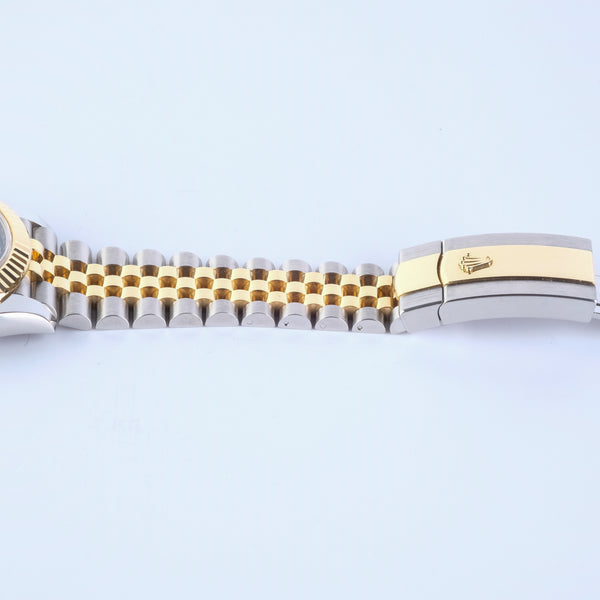 Rolex Datejust Steel and Gold Black Stick Dial Ref 126333