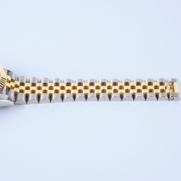 Rolex Datejust Steel and Gold Black Stick Dial Ref 126333