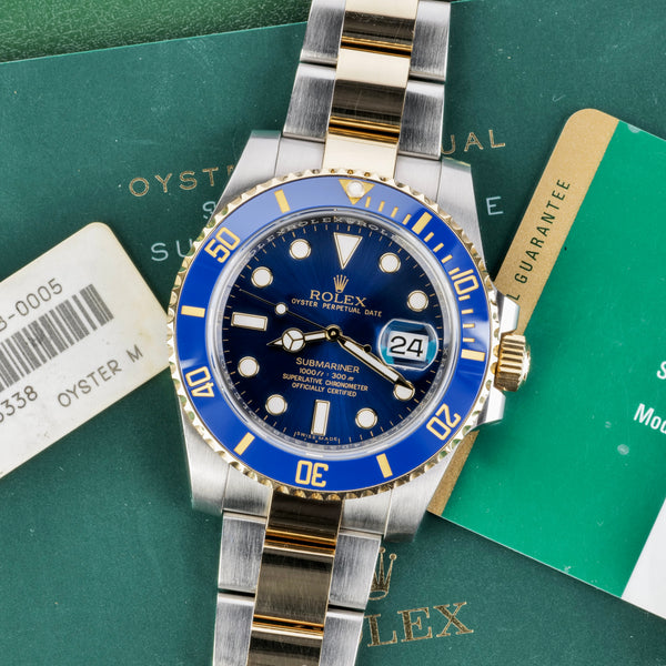Rolex Two-Tone 18K/Stainless Steel Submariner "Bluesy" Ref 116613, Boxed