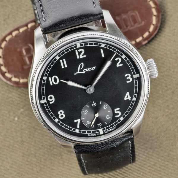 Laco Bremerhaven Manual Wind Navy Watch Ref 862105
