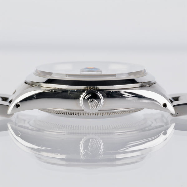 Rolex Oyster Perpetual Date White Arabic Dial Ref 15200