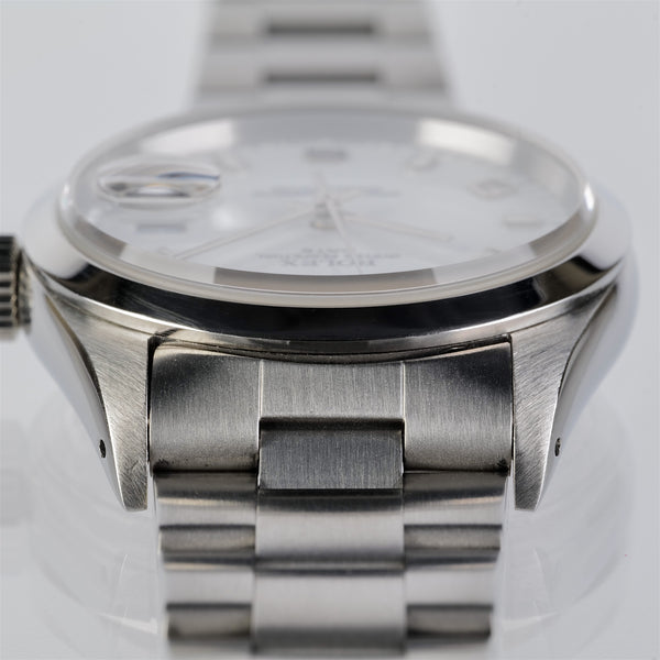 Rolex Oyster Perpetual Date White Arabic Dial Ref 15200