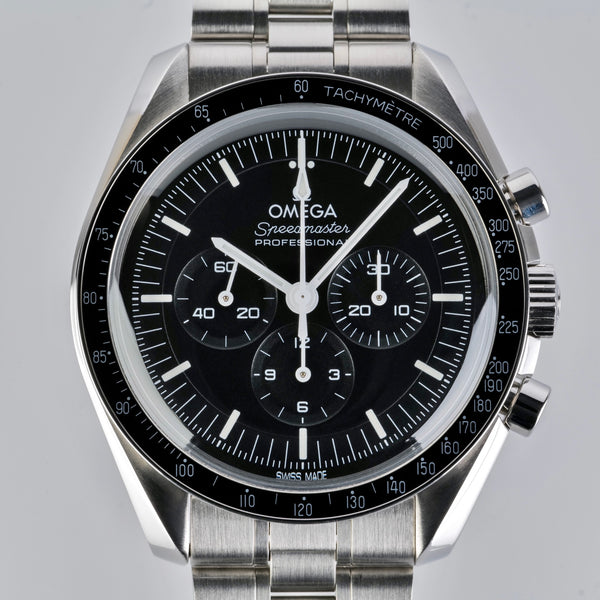 Omega Speedmaster Professional Moonwatch 3861 Hesalite 2023 Black  Chronograph Set