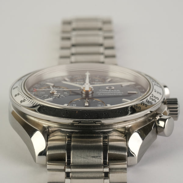 Omega Speedmaster Triple Date Blue Automatic Chronograph Ref 3523.80.00