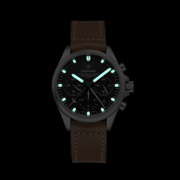 Damasko DC76/2 Chronograph on Black Leather Strap